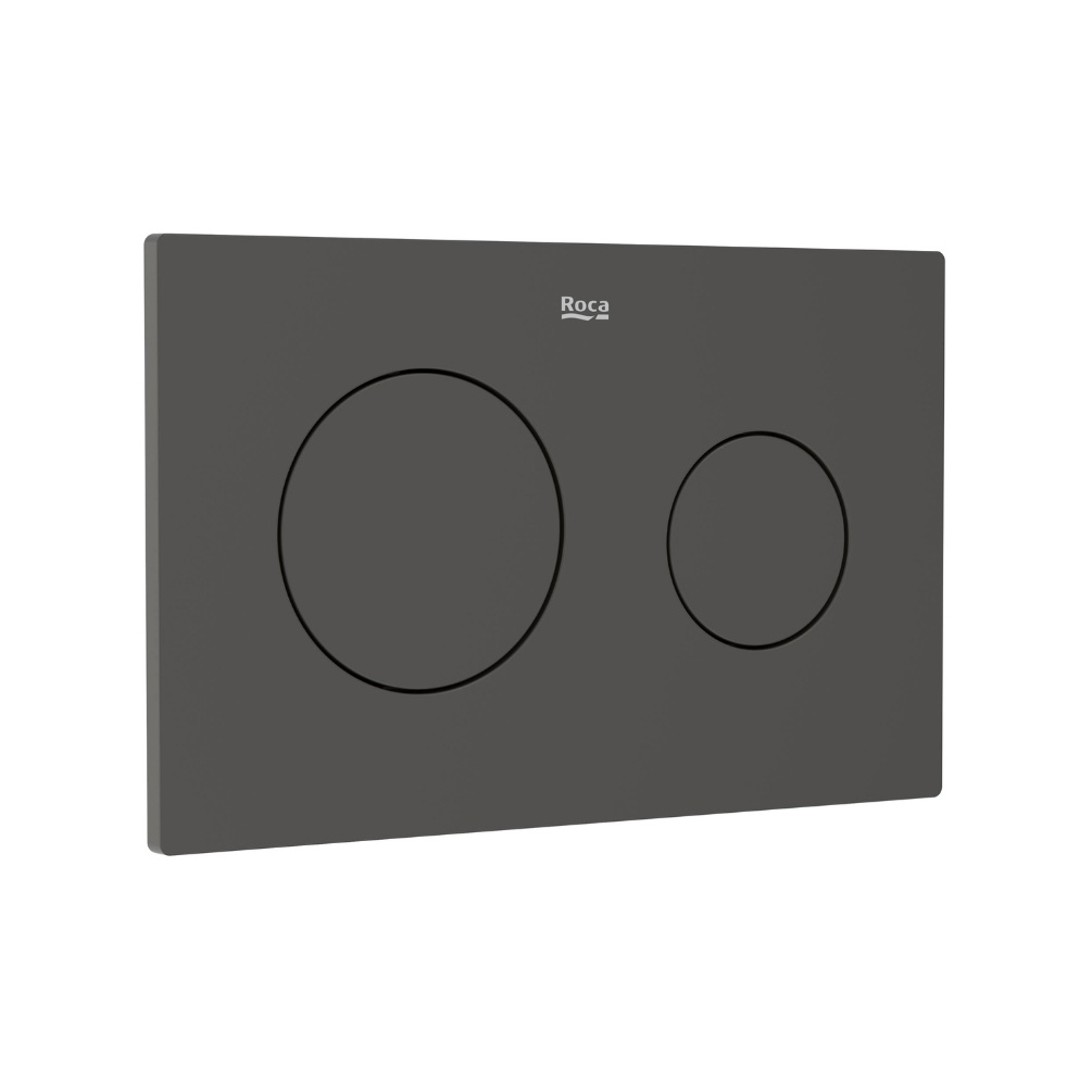 Cut out image of the Roca Duplo One PL10 Onyx Dual Flush Plate